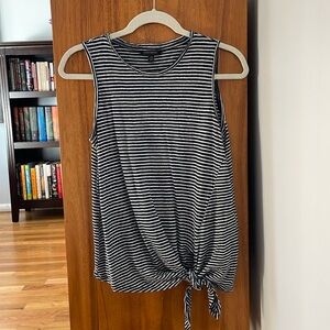 Banana republic navy and white striped tank top